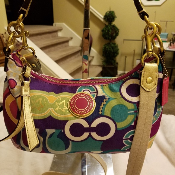 Coach Handbags - 🍃MINT🍃Coach🌺Poppy Pop C Graffiti Crossbody